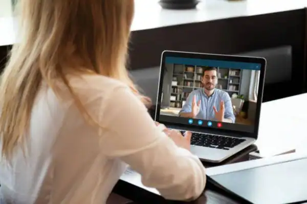 image of woman attending online mediation Richmond upon Thames speak to our team today!
